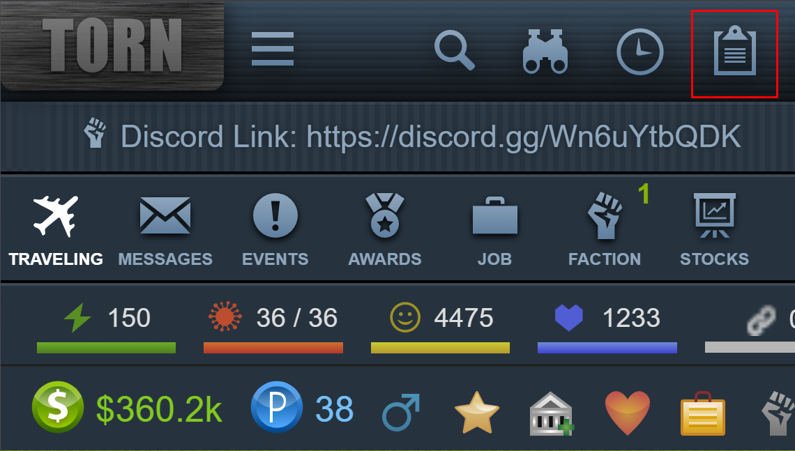 Highlighted Logs button